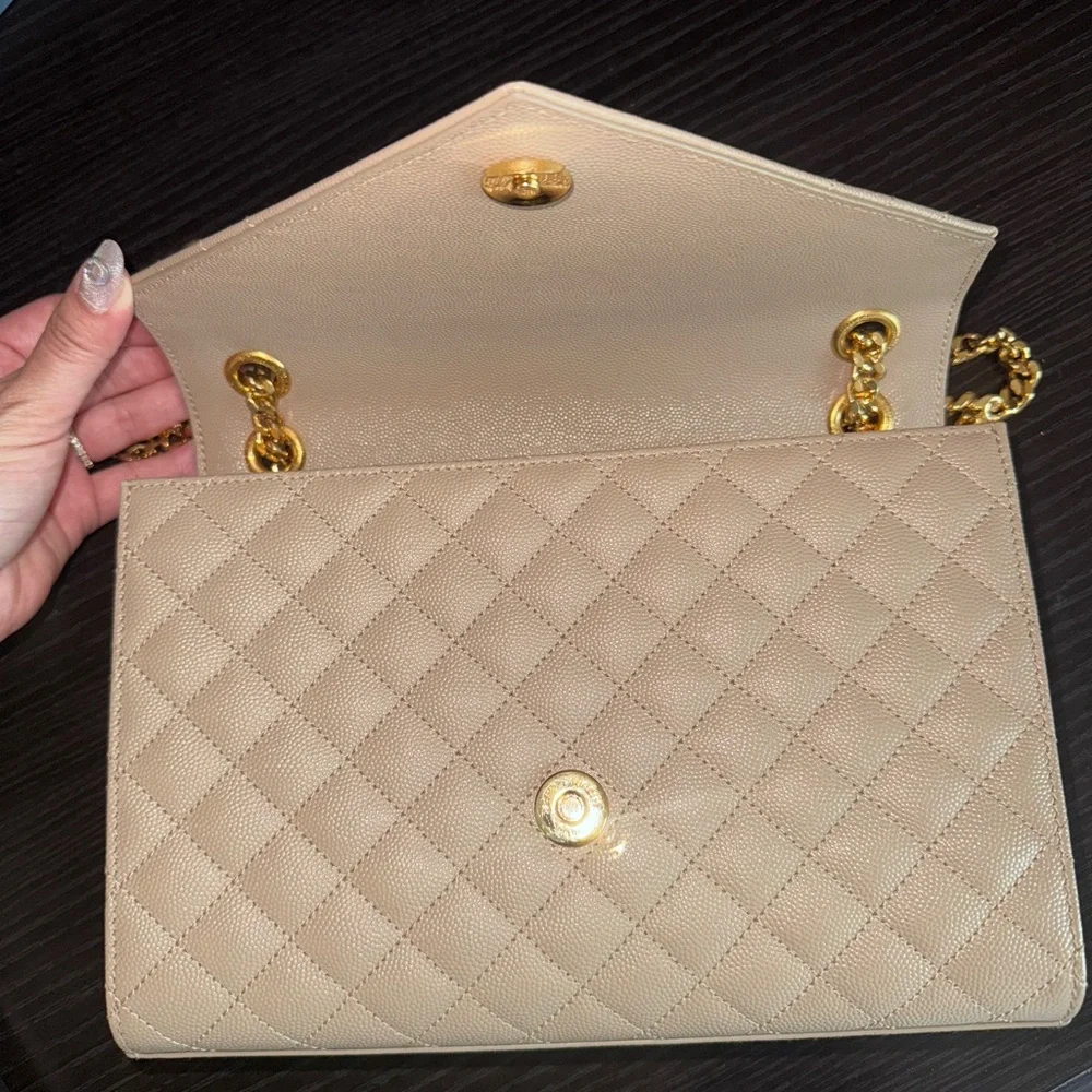 YSL Envelope bag in beige - Picture 6 of 10